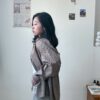 人人一件小格子襯衫-咖