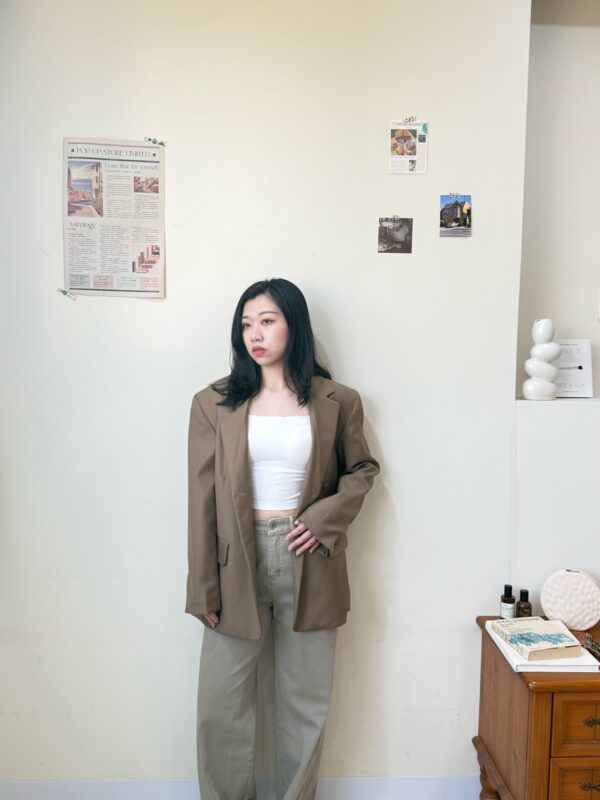版型滿分質感西裝外套-卡其