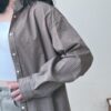 人人一件小格子襯衫-咖