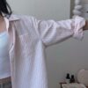 波紋線條襯衫-粉