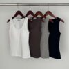 基礎款圓領羅紋bra top-4色